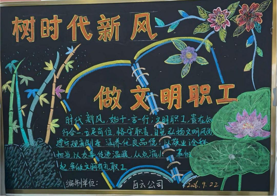 妙笔绘风采 板报展担当——清源水务集团白云公司参加黑板报比赛喜获二等奖